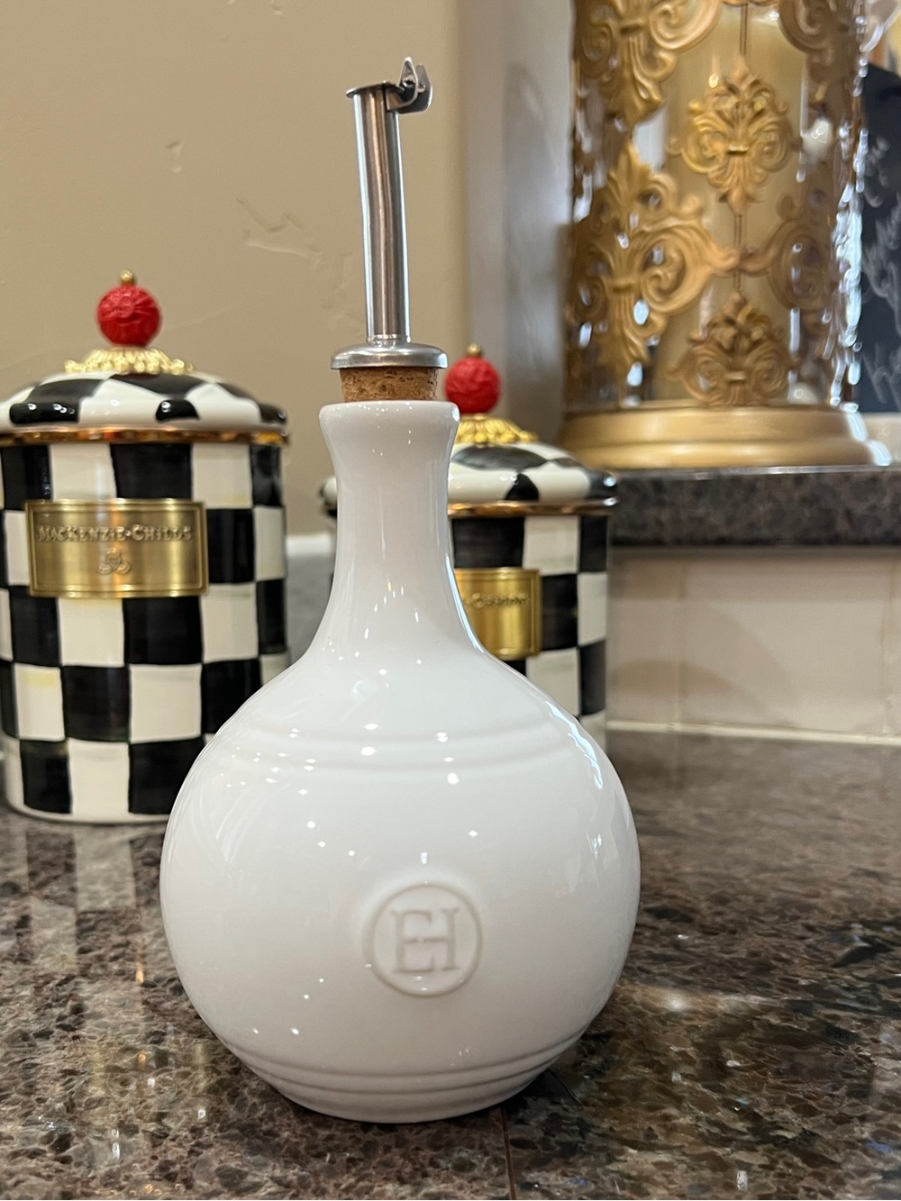 Emile Henry Vinegar Cruet - Flour (White)